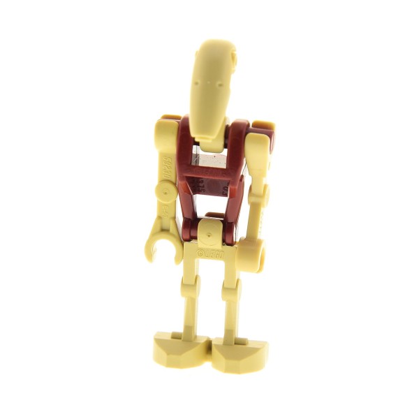 1x Lego Figur Droide beige dunkel rot Star Wars Security Arm gerade sw0096