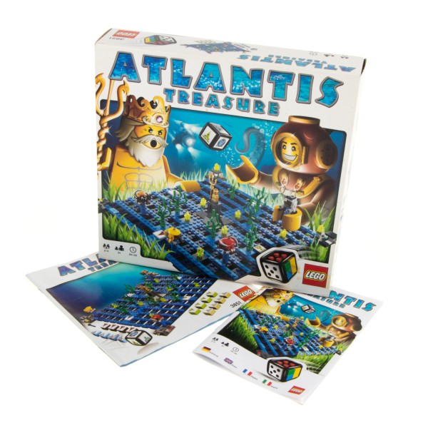 1x Lego Set Spiel Atlantis Treasure Unterwasser Schatzsuche 3851 unvollständig
