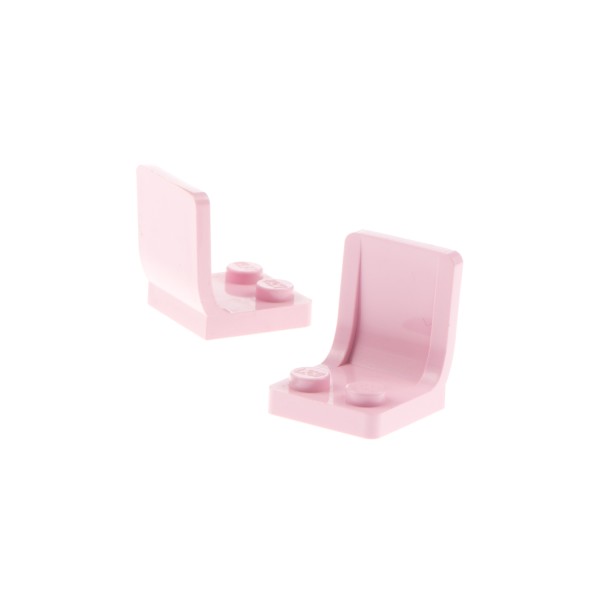 2x Lego Sitz 2x2 pink rosa Stuhl Lehne Eisenbahn Stühle Auto Cafe 4079a