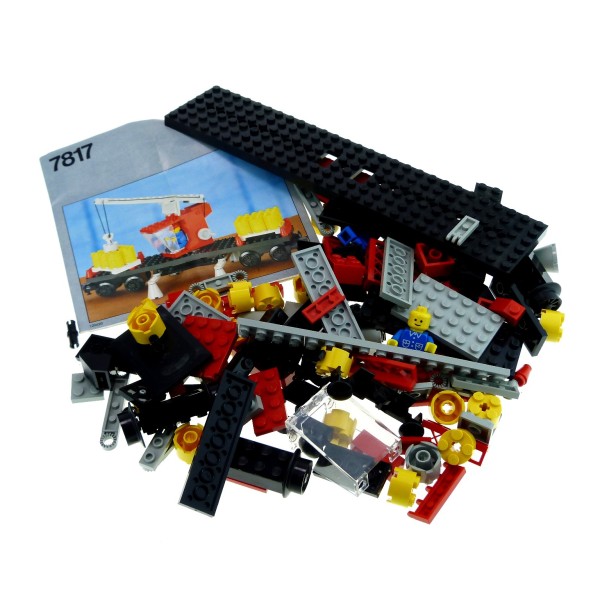 1 x Lego System Teile für Set Modell Train 4.5V 7817 Crane Wagon Eisenbahn Verlade Kran Wagen unvollständig 