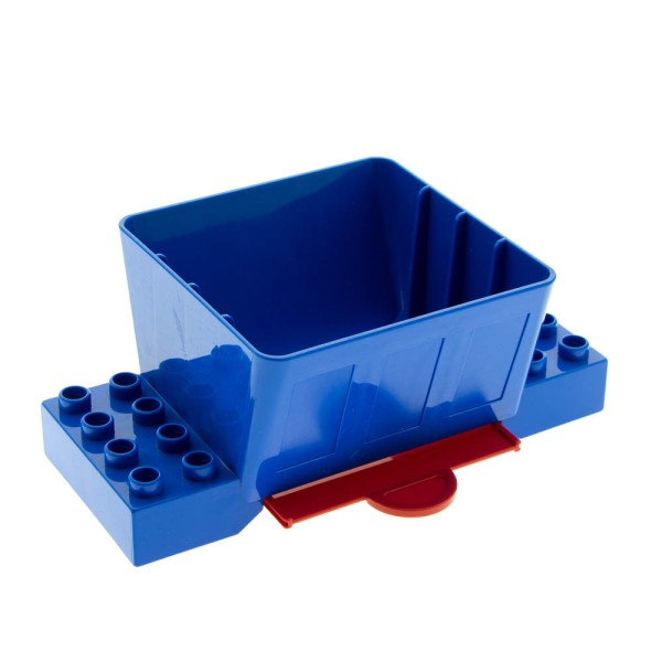 1x Lego Duplo Kugelbahn Trichter 2x4 blau Schiebe Platte rot 31026 4176044 31025