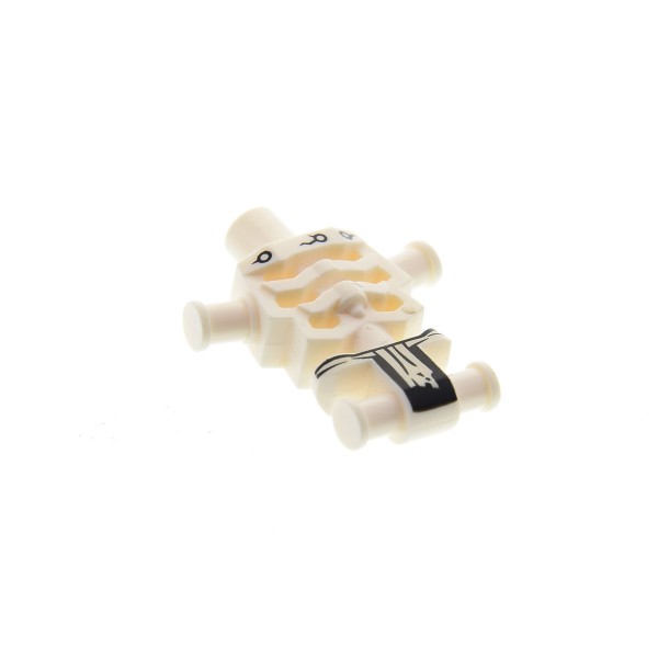 1 x Lego System Figur Torso Oberkörper Ninjago Skelett weiss Lendenschutz schwarz weiß 2509 njo028 njo022 4612347 93060pb03