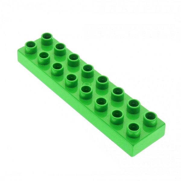 1x Lego Duplo Bau Basic Platte hell grün 2x8 Stein Set 5795 3771 45016 44524