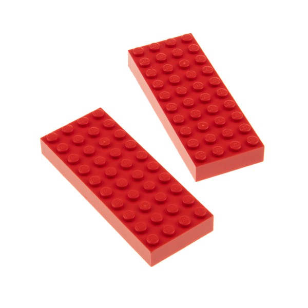 2x Lego Bau Stein Platte B-Ware abgenutzt 4x10 rot dick Grundplatte 4264487 6212