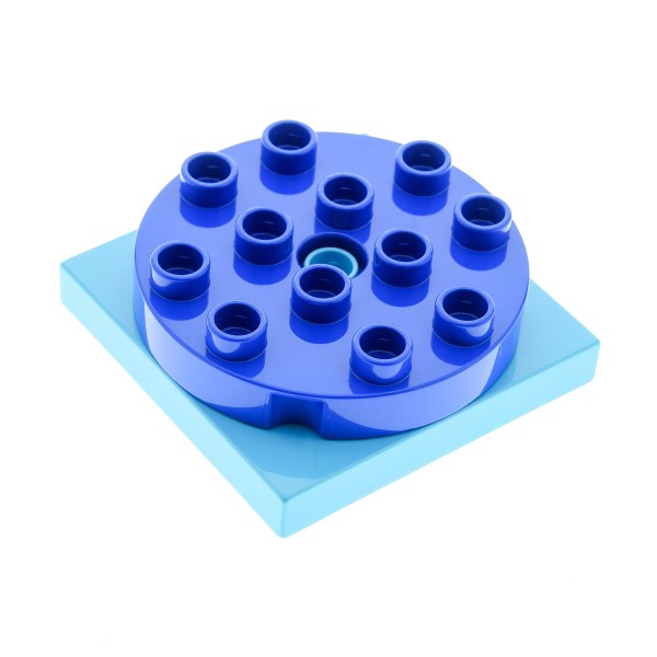1x Lego Duplo Dreh Platte azur blau 4x4 Stein Drehscheibe 10826 98222 92005