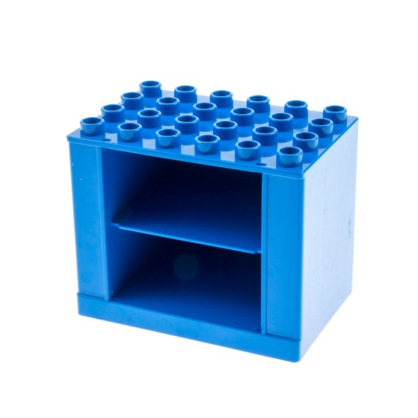 1x Lego Duplo Möbel Schrank B-Ware abgenutzt blau 6x4x4 Regal 10502 31371