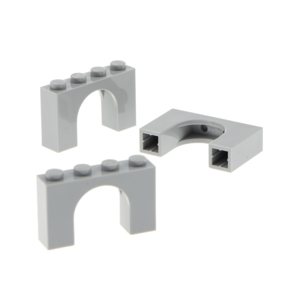 3x Lego Bogenstein 1x4x2 neu-hell grau Tor Bogen Burg Fenster Brücke 6182