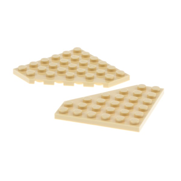 2x Lego Bau Platte beige 6x6 Keil Ecke schräg Stein Star Wars Set 75290 6106