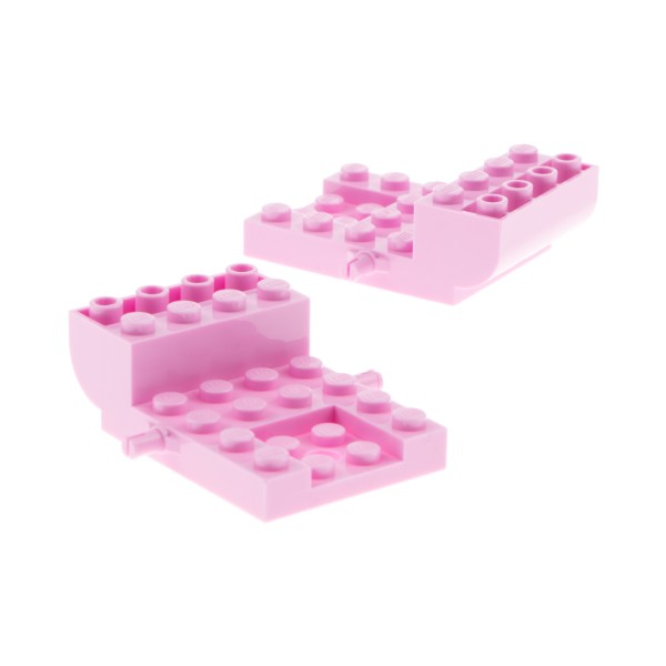 2x Lego Fahrgestell 4x6x2 bright hell pink rosa gewölbt Anhänger Chassis 24055
