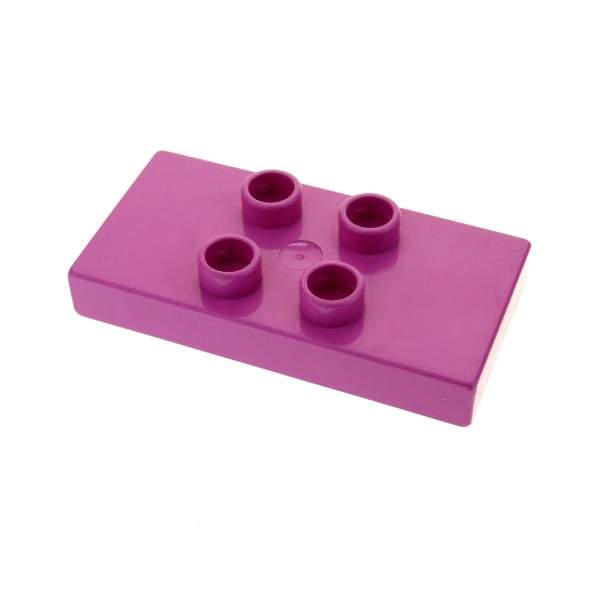 1 x Lego Duplo Bau Basic Platte 2x4 rosa pink 2 x 4 x 1/2 dick Stein für Set 2781 2792 9168 2761 6413