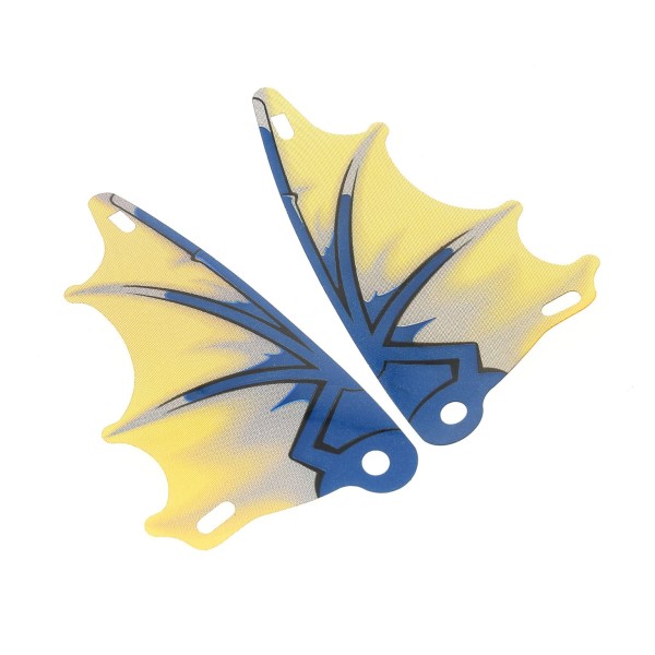8 x Lego System Tier Flügel Plastik B-Ware abgenutzt transparent orange blau 6x12 gewellt Drachen Wyvern Schwinge Set Vikings 7016 54255pb02