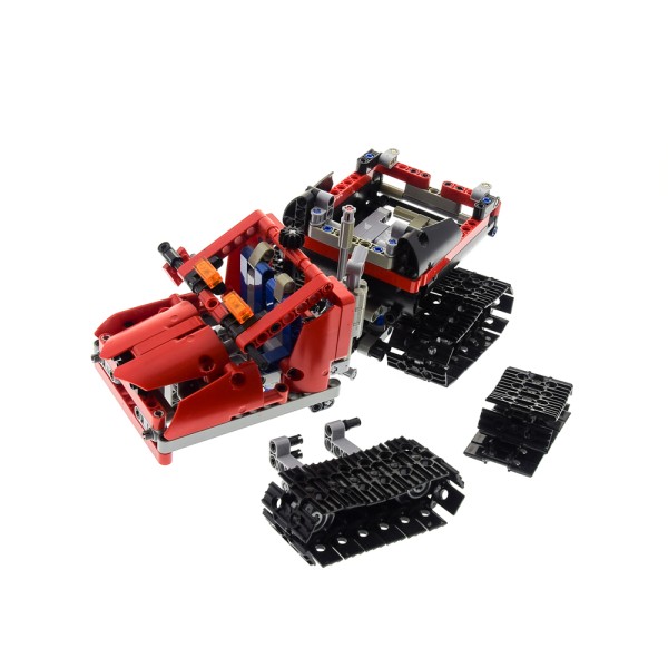 1x Lego Technic Set Schnee Pisten Raupen Fahrzeug 8263 rot unvollständig