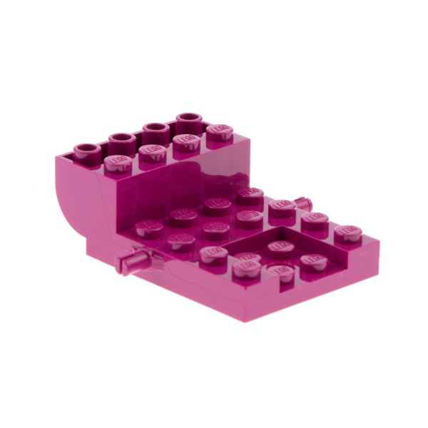 1x Lego Fahrgestell 4x6x2 magenta rosa gewölbt Anhänger Chassis 6234377 24055