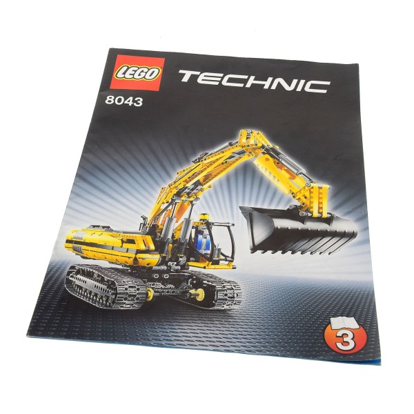 1x Lego Technic Bauanleitung Heft 3 Model Construction Motorized Bagger 8043