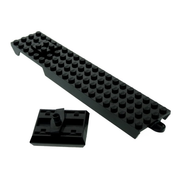1x Lego Monorail Zug Platte Basis 4x20 schwarz mit Dreh Achse 2686c01 2687