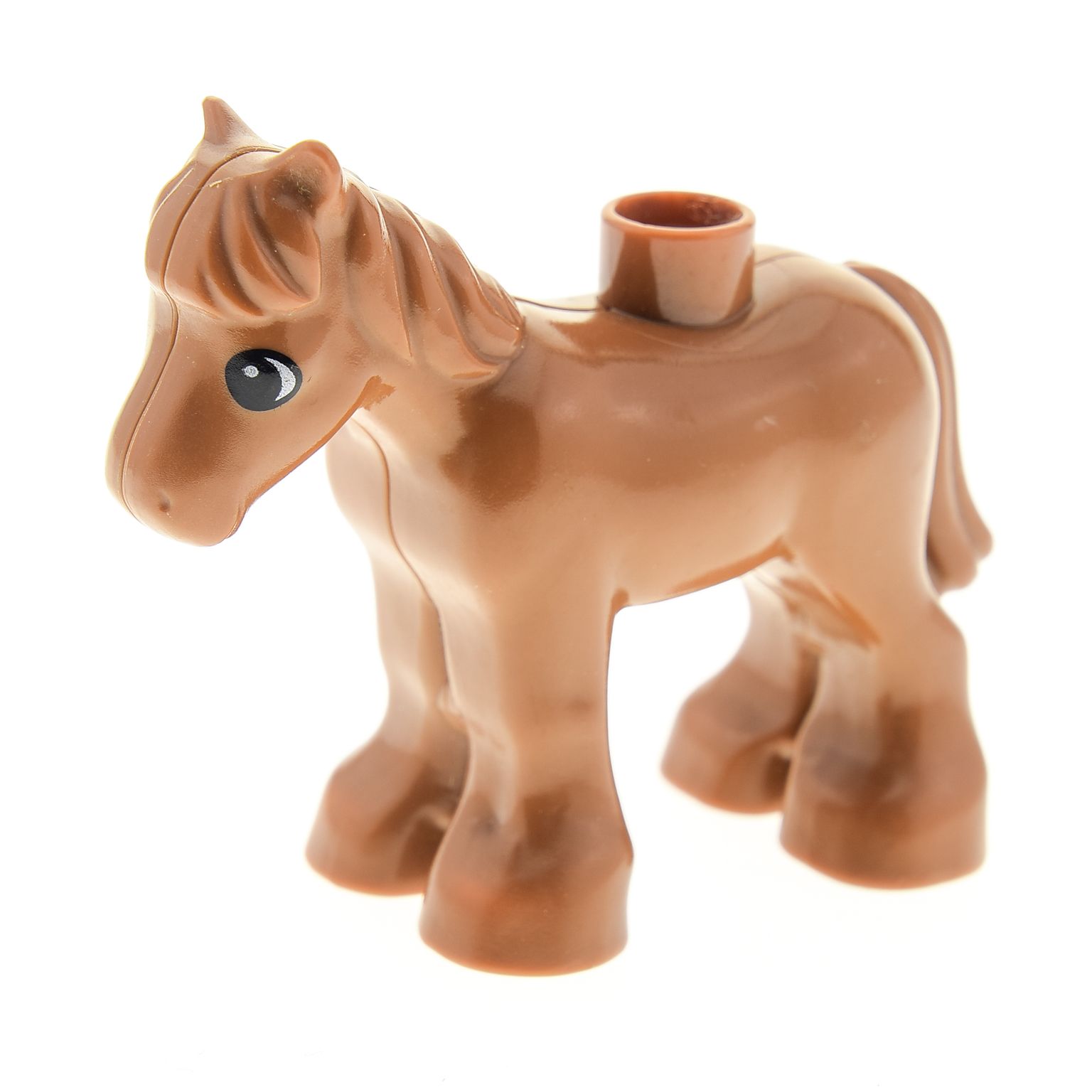 braun gepunktet weiß LEGO Duplo Bauernhof Tier Pferd / Pferde zur Wahl grau 