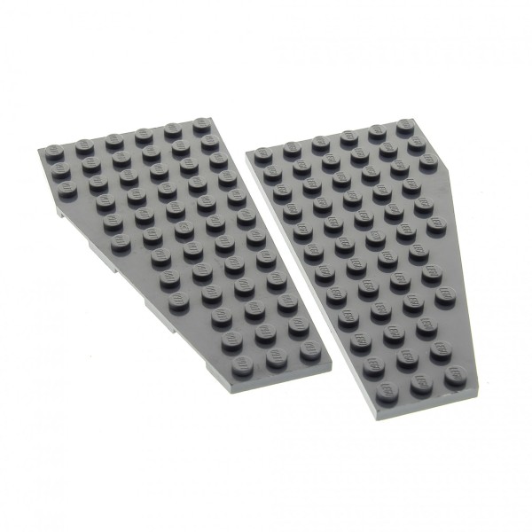 2x Lego Flügel Platte 12x6 rechts links neu-dunkel grau Star Wars 30356 30355