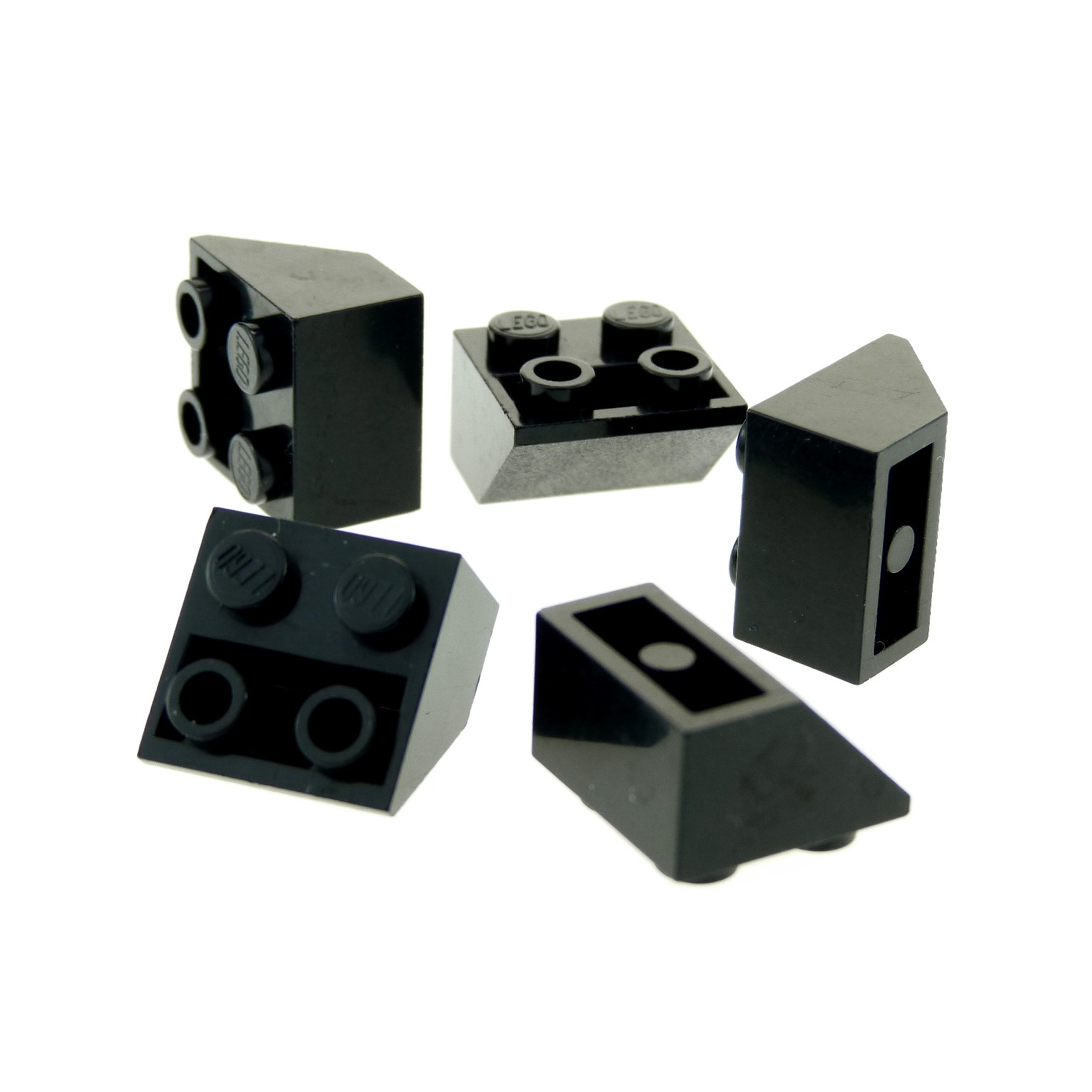 LEGO 8 x Dachstein Schrägstein 3660    2x2 negativ invers alt dunkelgrau
