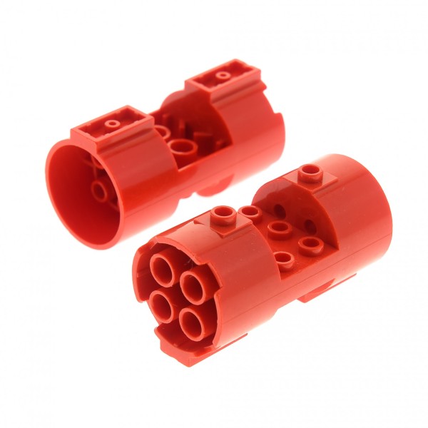 1 x Lego System Zylinder dunkel rot 3x6x2 2/3 Turbine Noppen voll Triebwerk Düse 