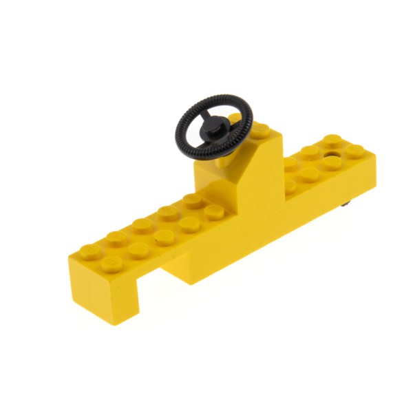1x Lego Fahrgestell 11x2x3 gelb Lenkrad Lenkstange Traktor Auto 874 873 871 870