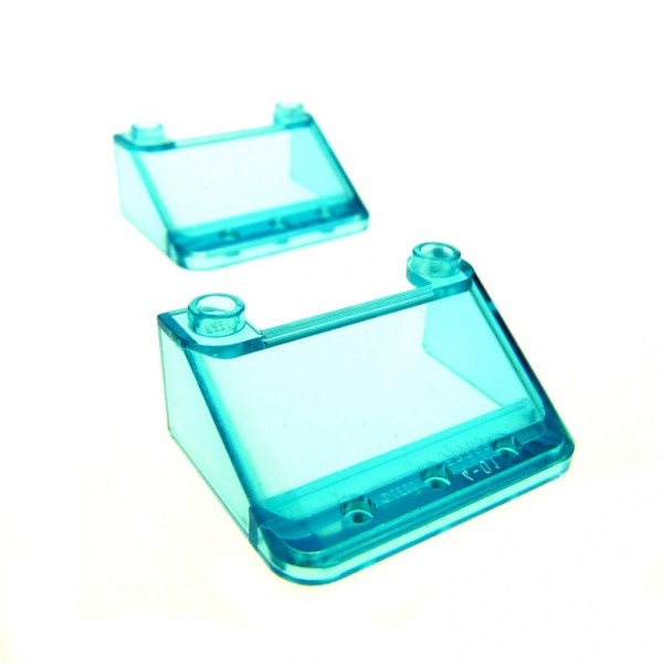 2x Lego Windschutzscheibe 3x4x1 1/3 transparent hell blau Auto Fenster 57783