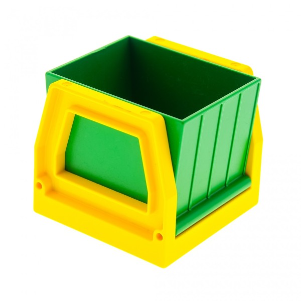 1x Lego Duplo Eisenbahn Aufsatz Container gelb Trichter grün 4129951 31301 31303