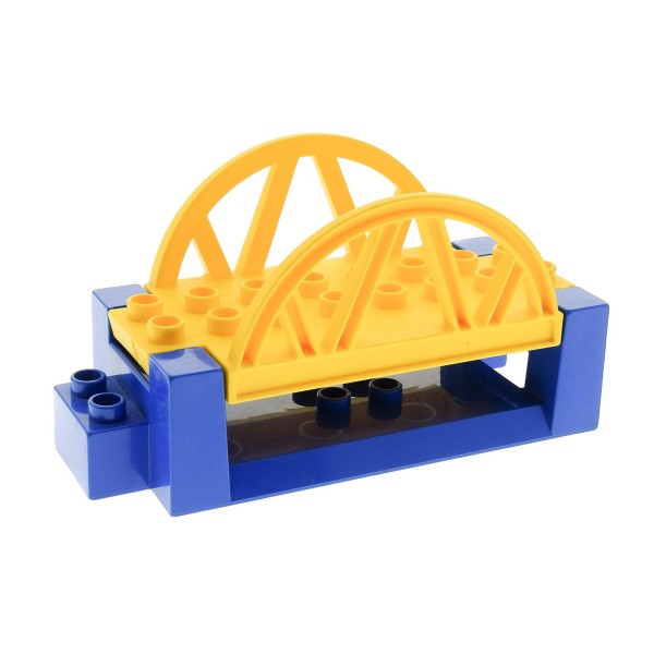 1 x Lego Duplo Brücke blau Base 4 x 8 gelb orange Top 4 x 8 Set Brick Runner 3267 2281 9067 31207 31208