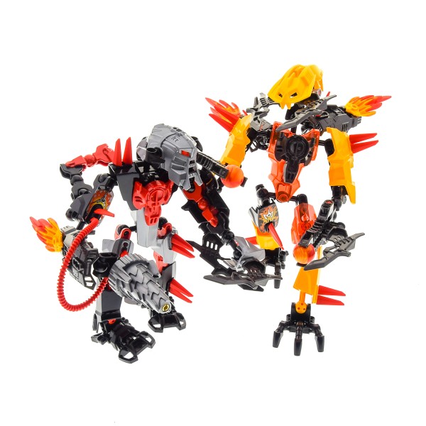 2 x Lego Bionicle Figuren Set für Modelle Technic Hero Factory Villains 2192 Drilldozer 2193 Jetbug unvollständig 