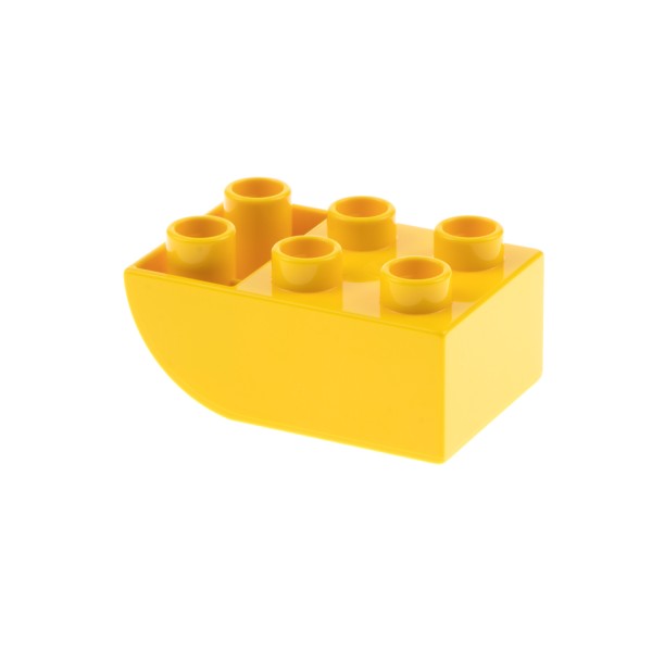 1x Lego Duplo Dach Bau Stein 2x3 gelb negativ schräg abgerundet 10895 98252