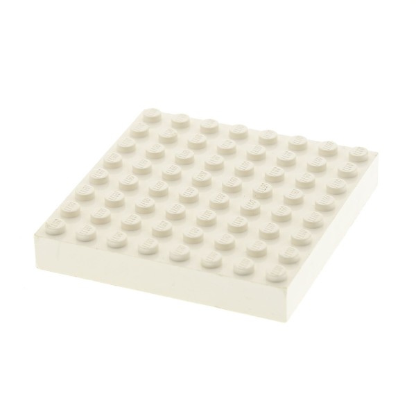 1 x Lego System Bau Grund Basic Platte Stein weiss 8x8 dick Set 3148 4178 43802 4201