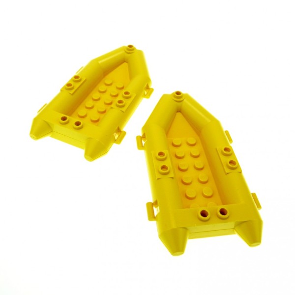 2x Lego Boot 11x6x1 gelb Schlauchboot Ruderboot Schiff 6099480 75977 30086c01