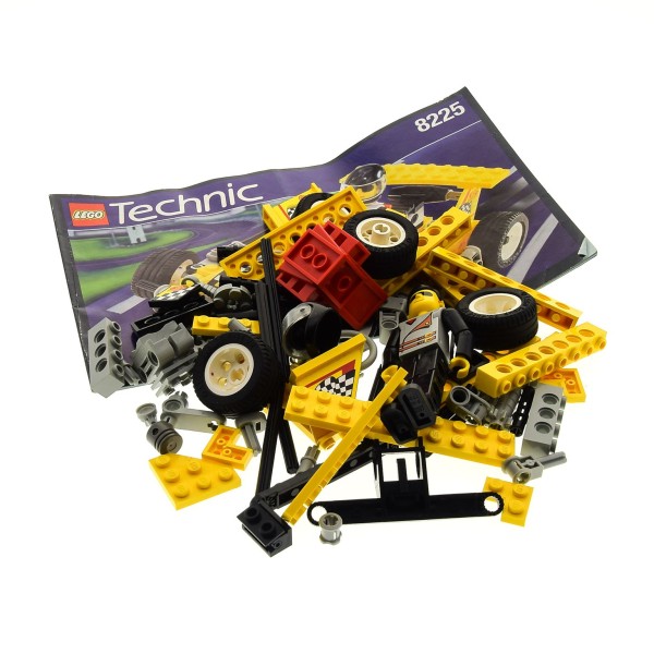 1 x Lego Technic Set Modell Nr. 8225 Race Technic Road Rally V Auto mit tech012 Figur gelb incomplete unvollständig 