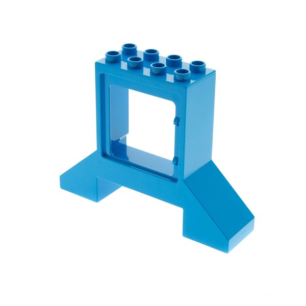 1x Lego Duplo Fenster Tür Rahmen dunkel azur blau 2x8x5 breite Basis 29307