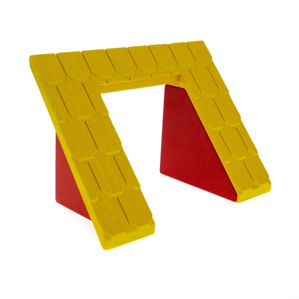 1x Lego Duplo Dach groß 60° 8x4x4 rot gelb Tür 1x4x6 Haus Scheune 4812