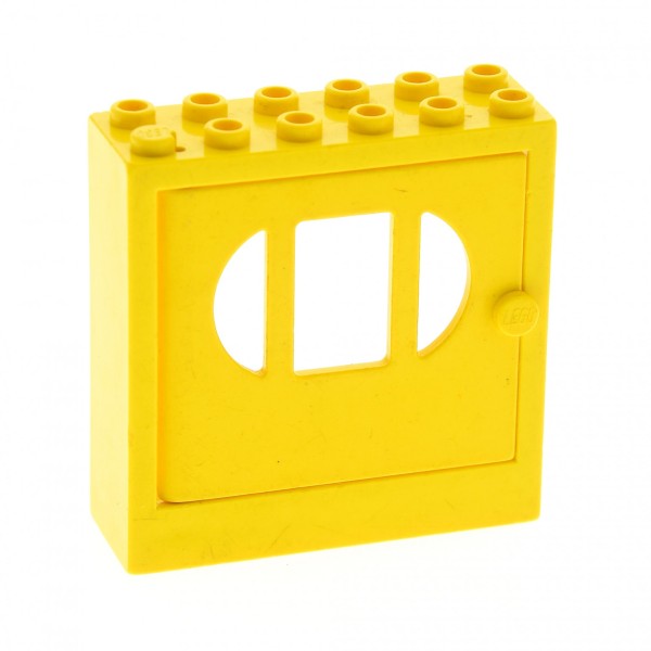 1x Lego Fabuland Fenster Wand 2x6x5 gelb Tür gelb Gitter Stäbe 338 128 x610c03