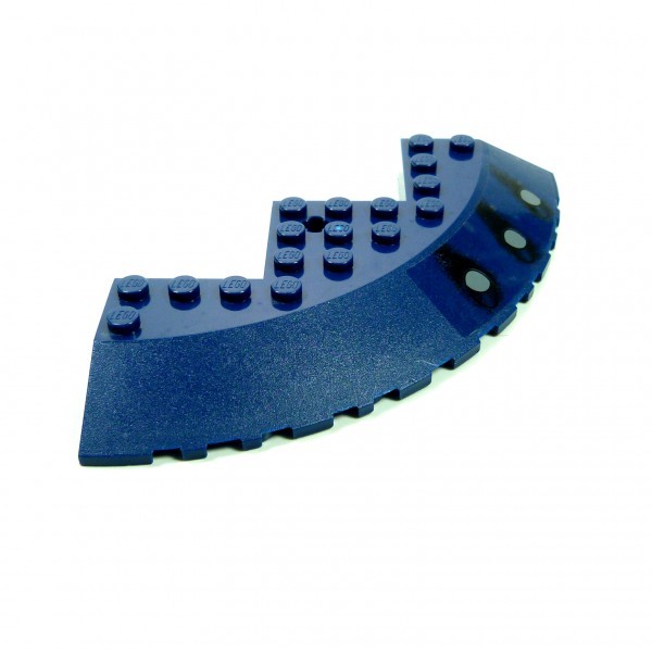 1x Lego Stein rund Tragfläche 33° 10x10 dunkel blau Sticker rechts 58846pb10R
