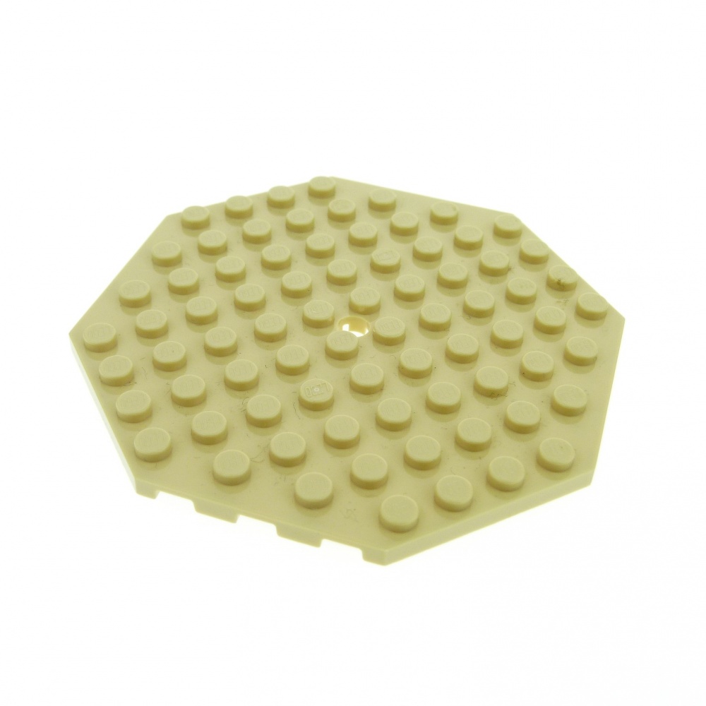 LEGO Large Plates Octagonal TAN # 10x10 # pack of 5 # flat baseplate # NEW 