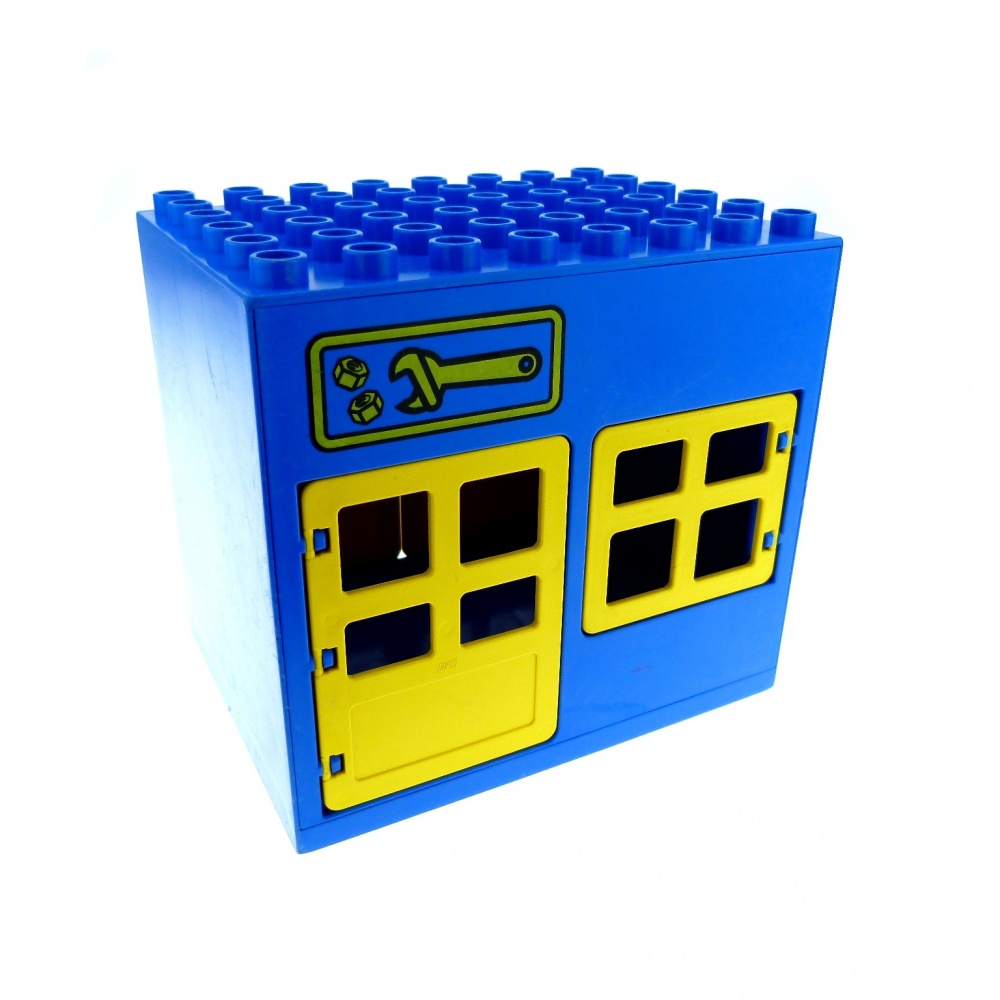 Hausteil gelb blau Lego Duplo Gebäude Tür